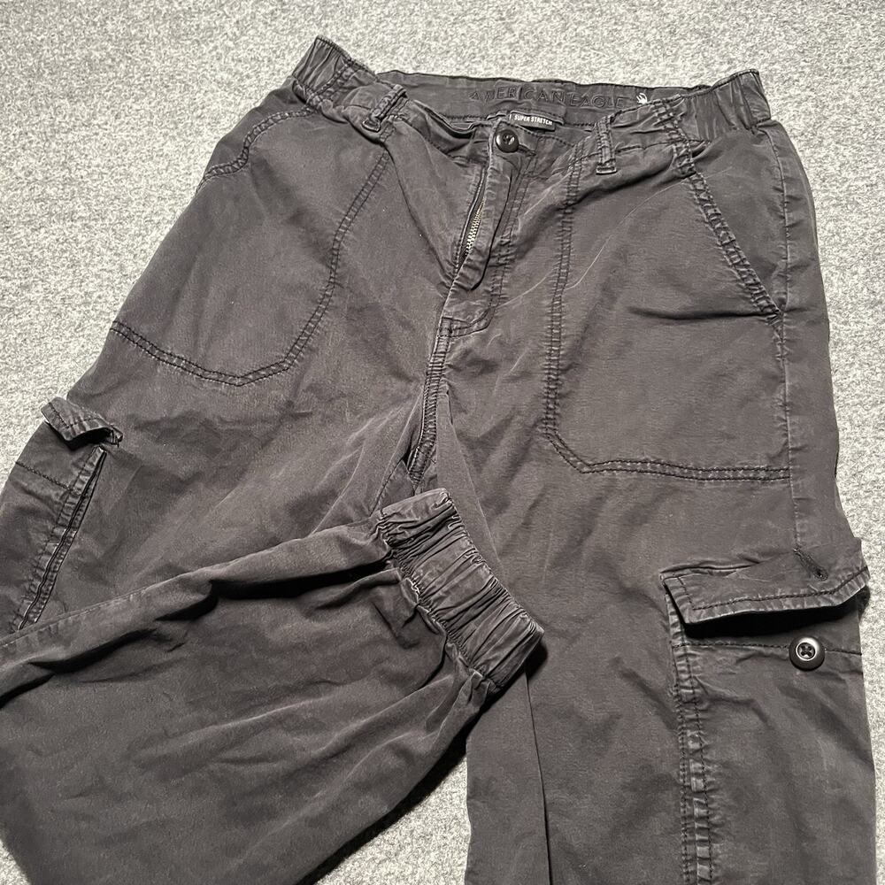American Eagle Pants Womens 6 Short Gray Jogger Super Stretch Utility Cargo